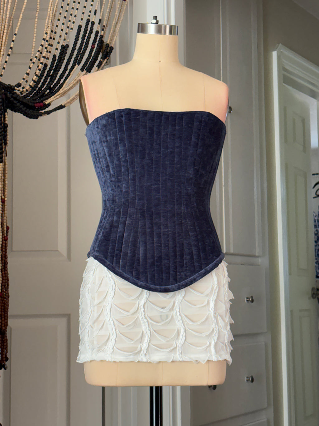 Blue corset