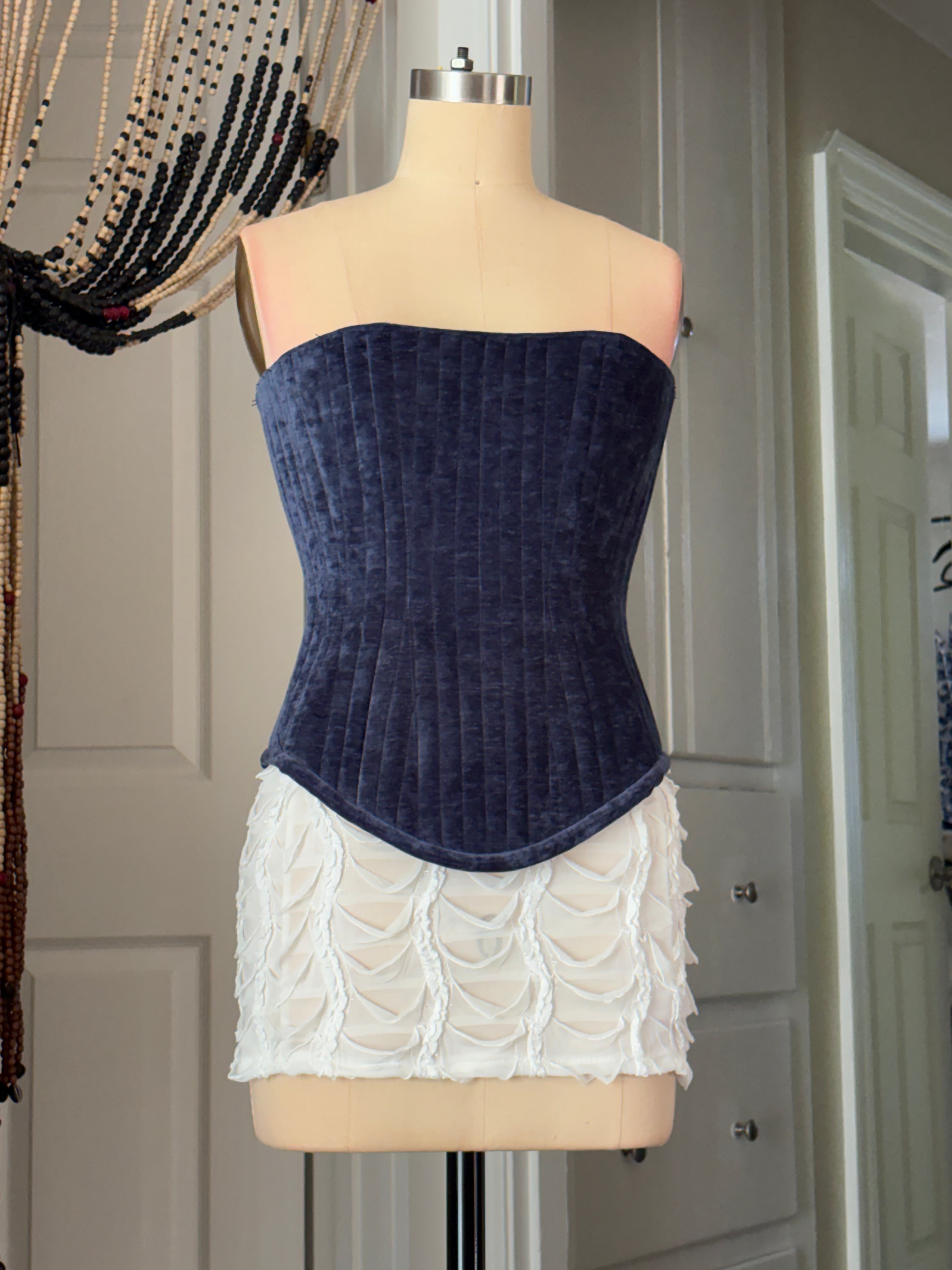 Blue corset