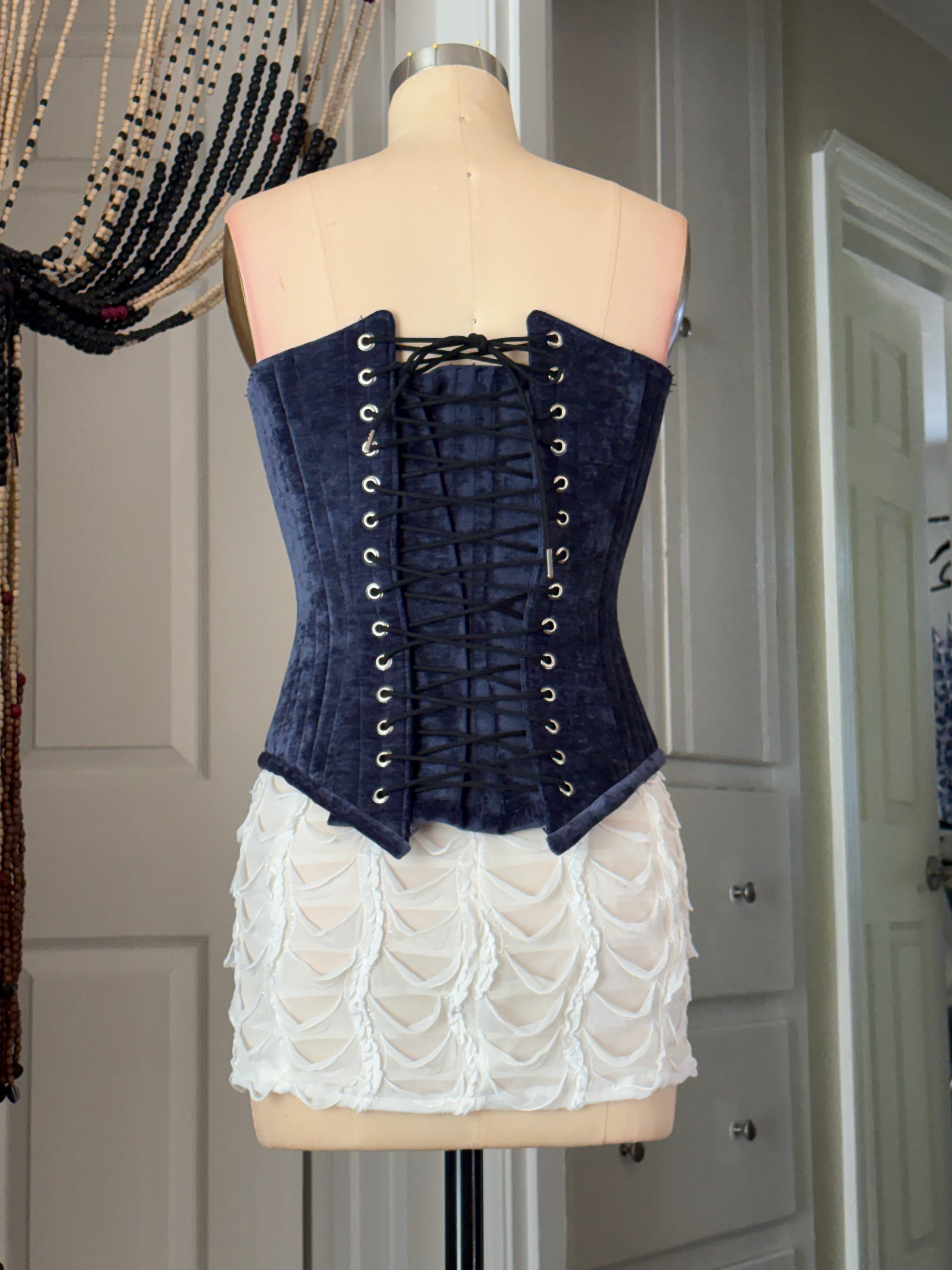 Blue corset