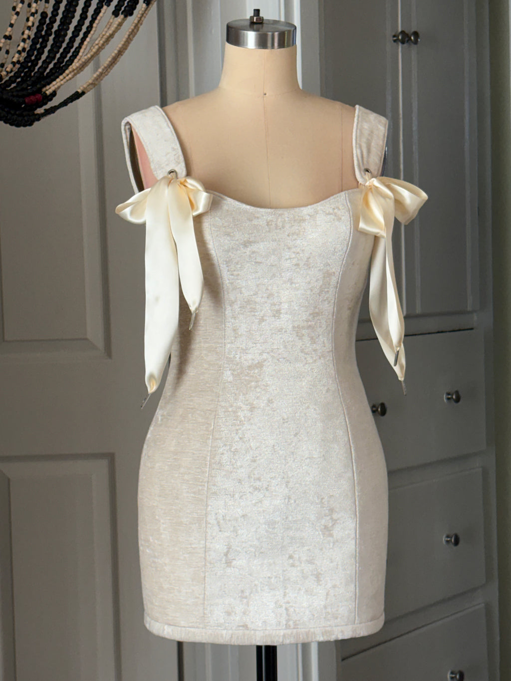 White corset dress