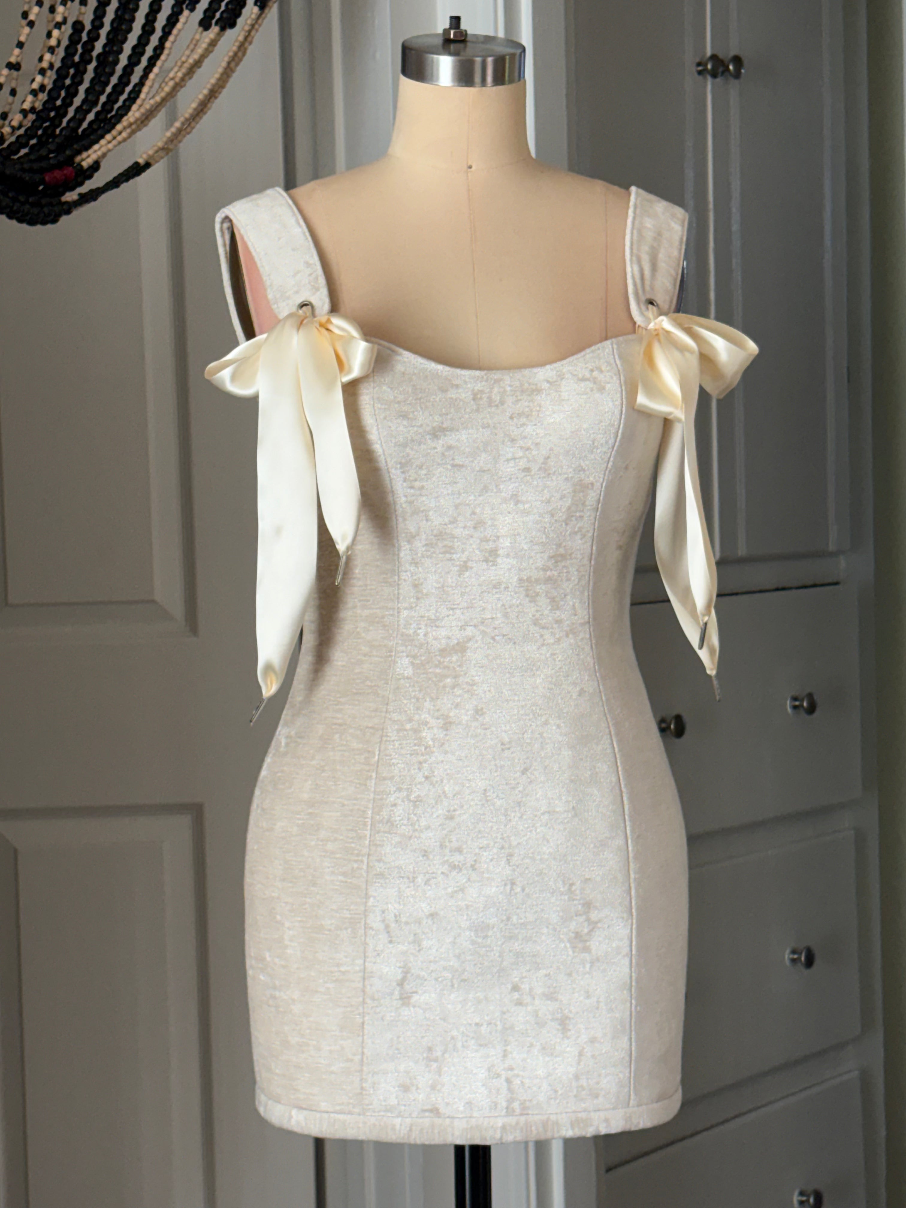White corset dress