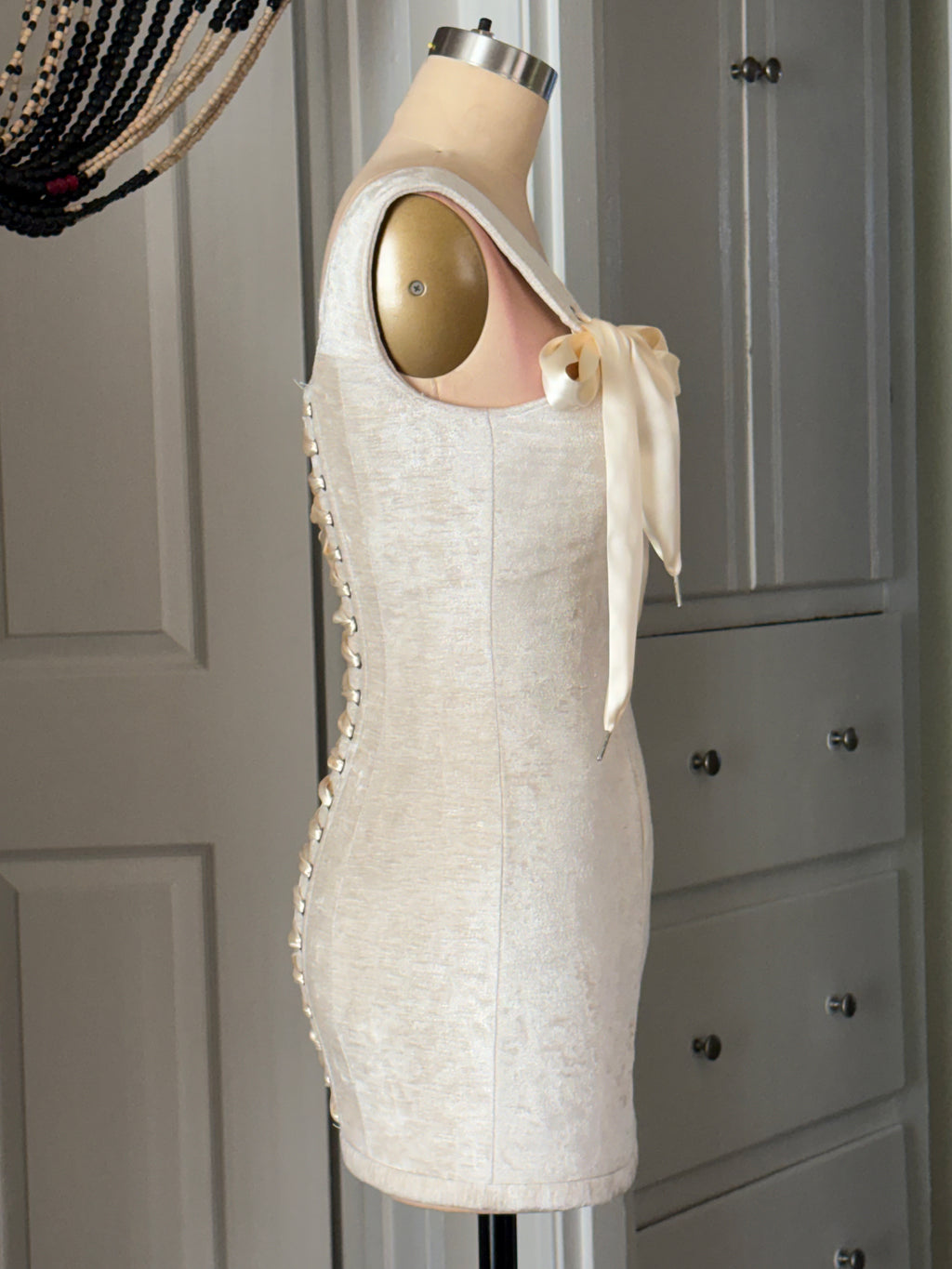 White corset dress