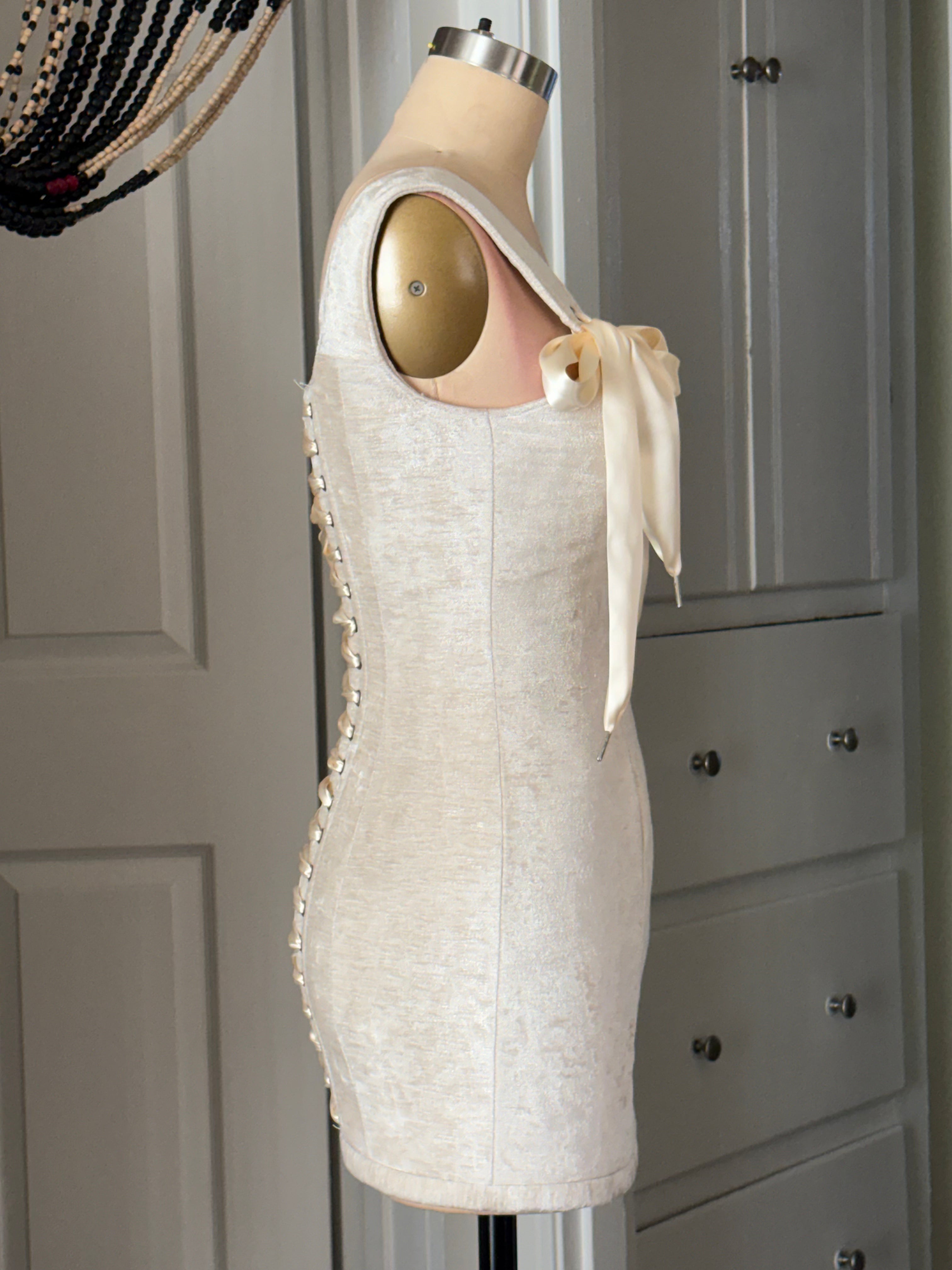 White corset dress