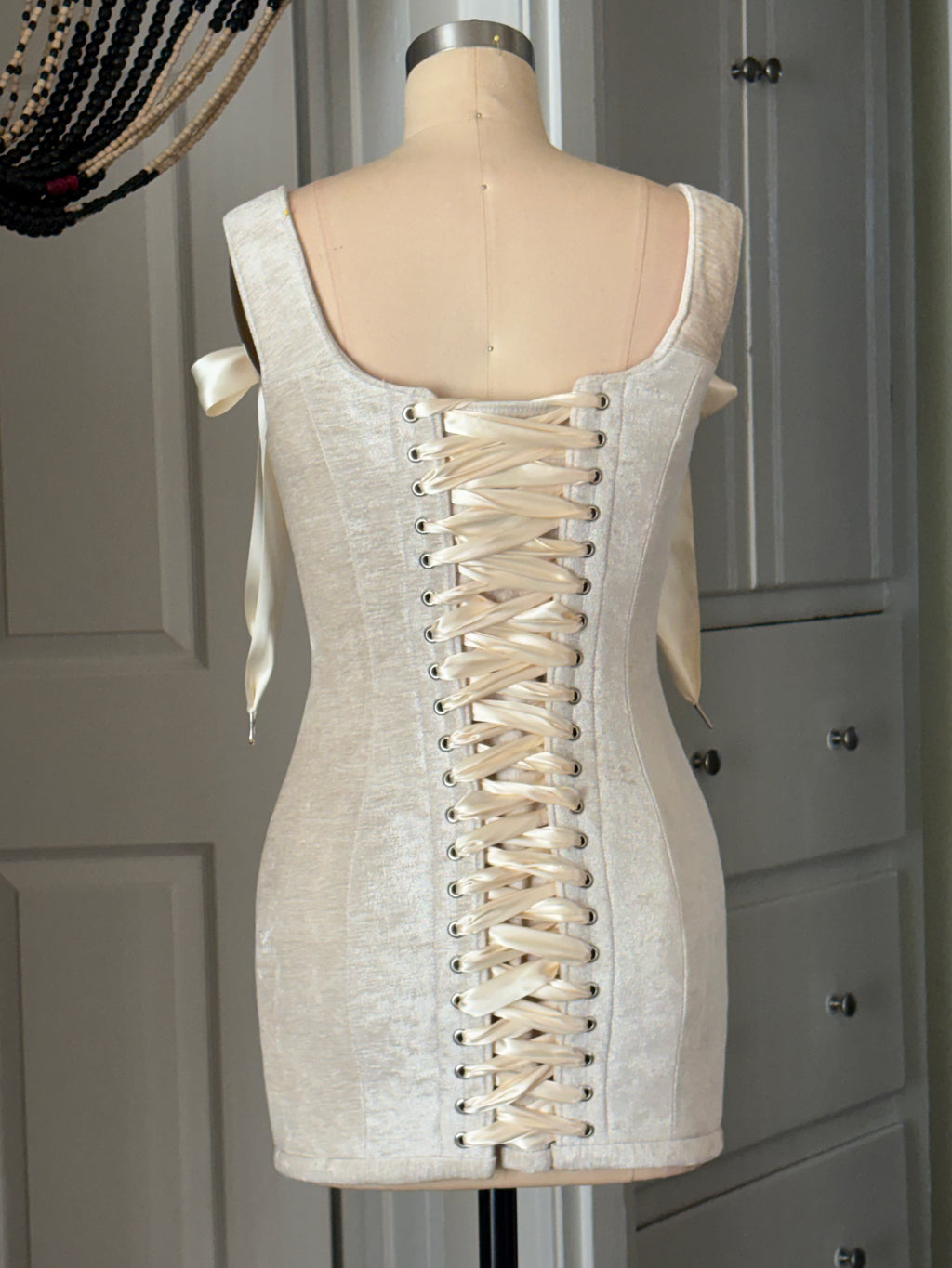 White corset dress