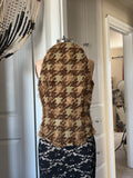 Houndstooth curved corset