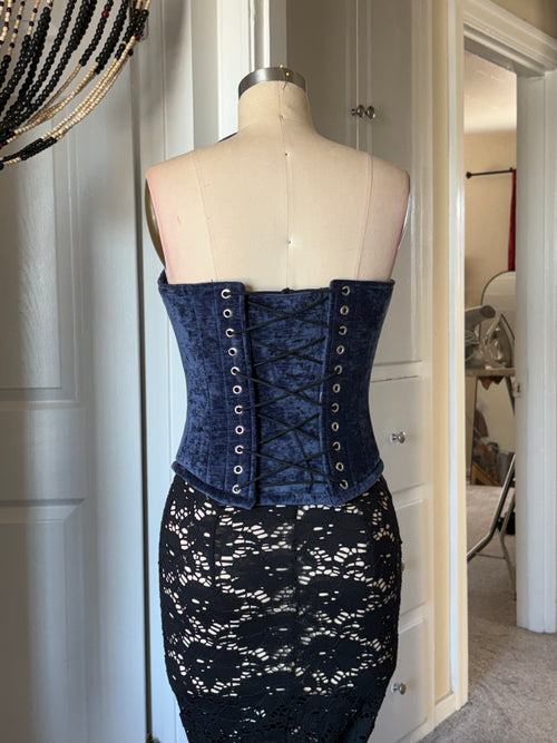 Blue curved corset #2