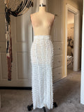 White textured skirt