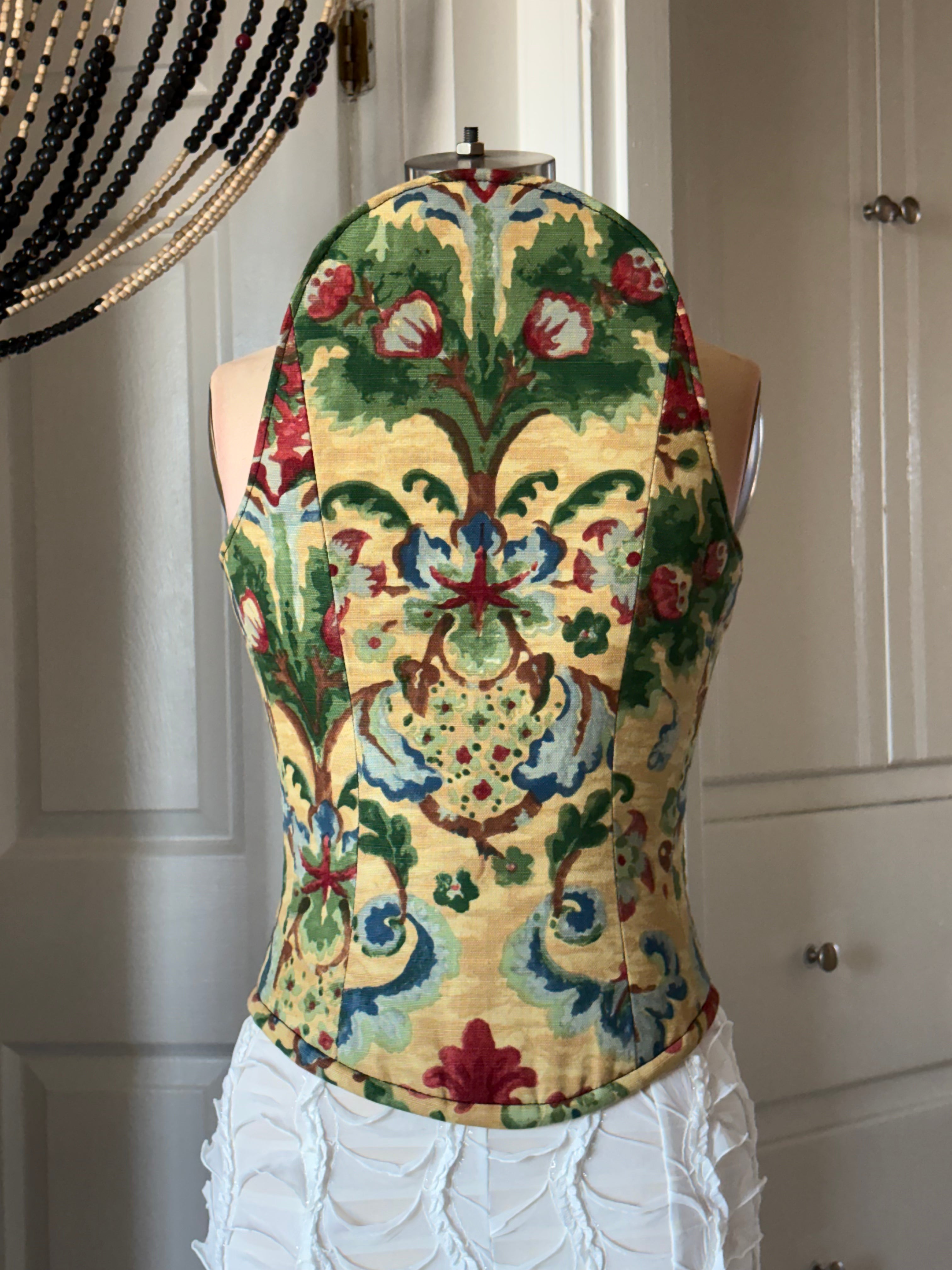 Floral curved corset #1