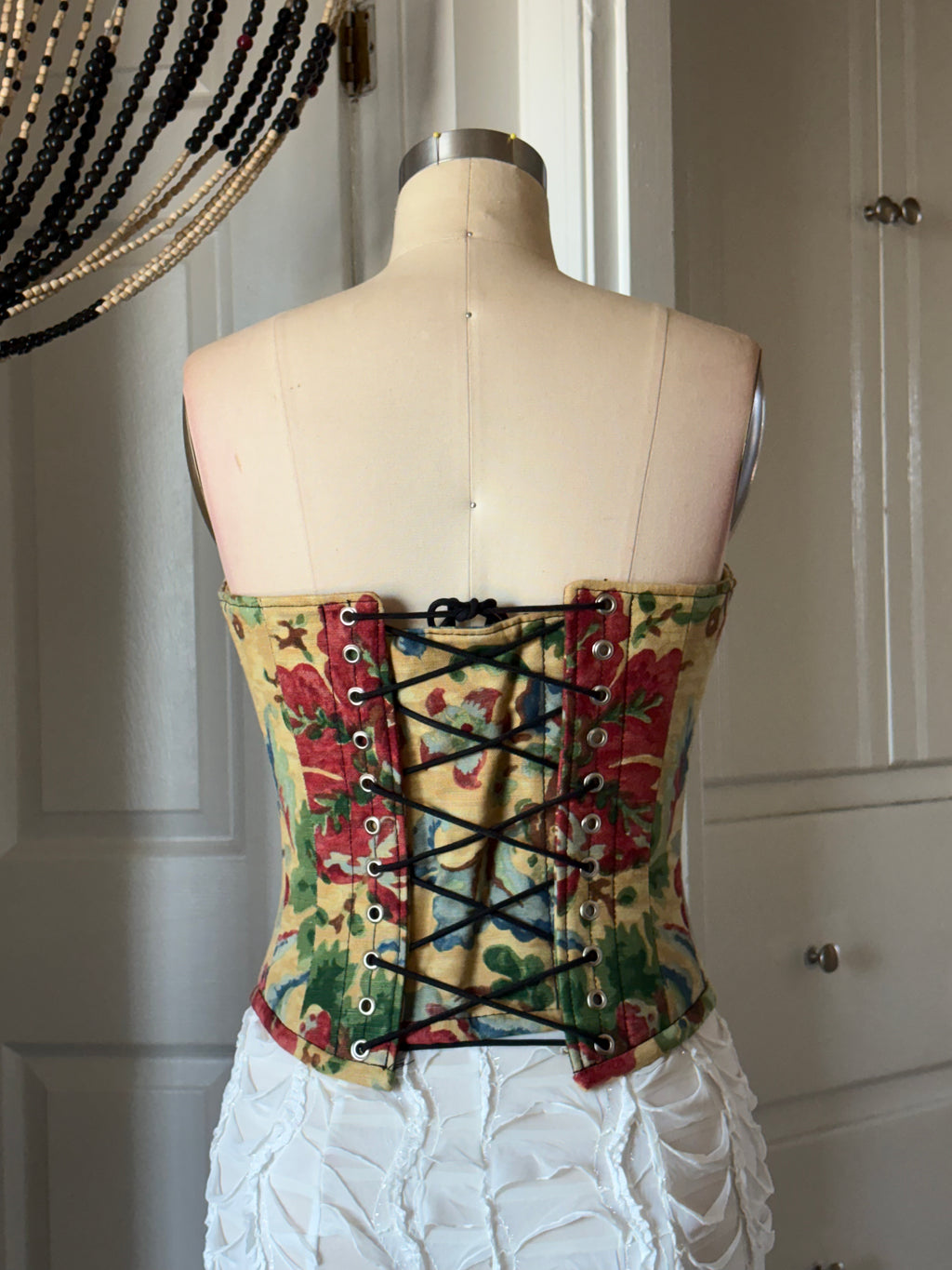 Floral curved corset #1