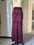 Maroon lace skirt