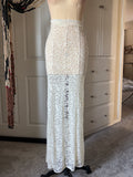 White lace skirt