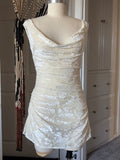 White velvet mini dress